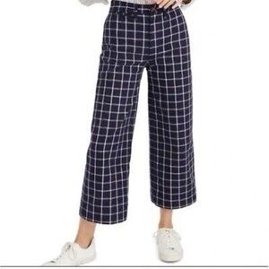 Madewell Women's Navy Checkered Pants